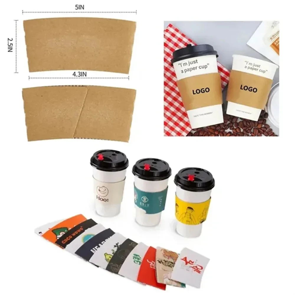 Custom Disposable Paper Coffee Cup Sleeves 1