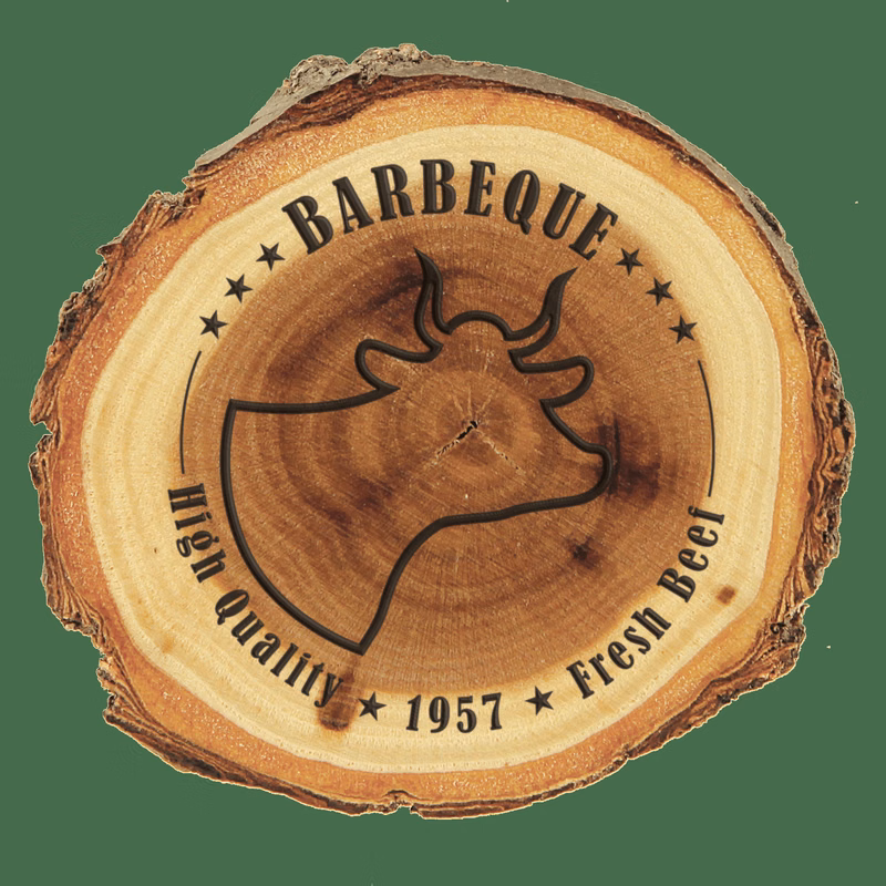 3" Brown Old West Log Elmwood Magnet