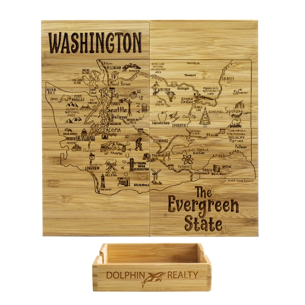 Washington Puzzle Coaster Set 1
