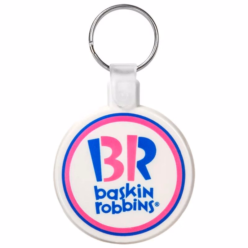 Circle Soft Plastic Keychains