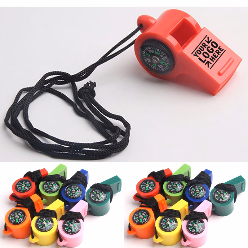 Outdoor Survival Whistle Mini Compass