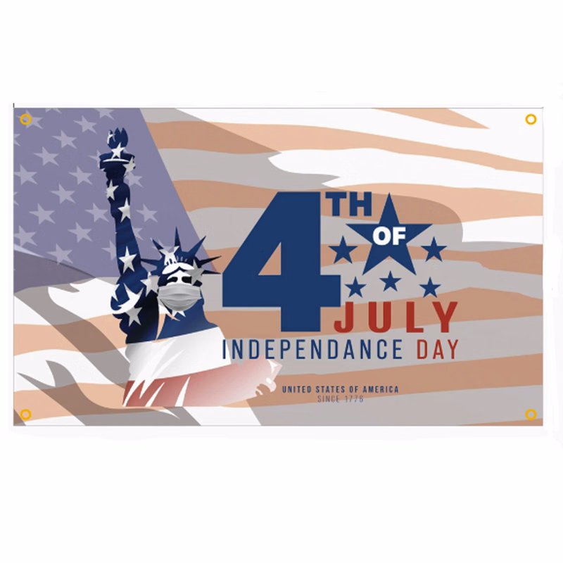 MOQ 50 Customizable Independence Day Banner with USA Flag for Celebration