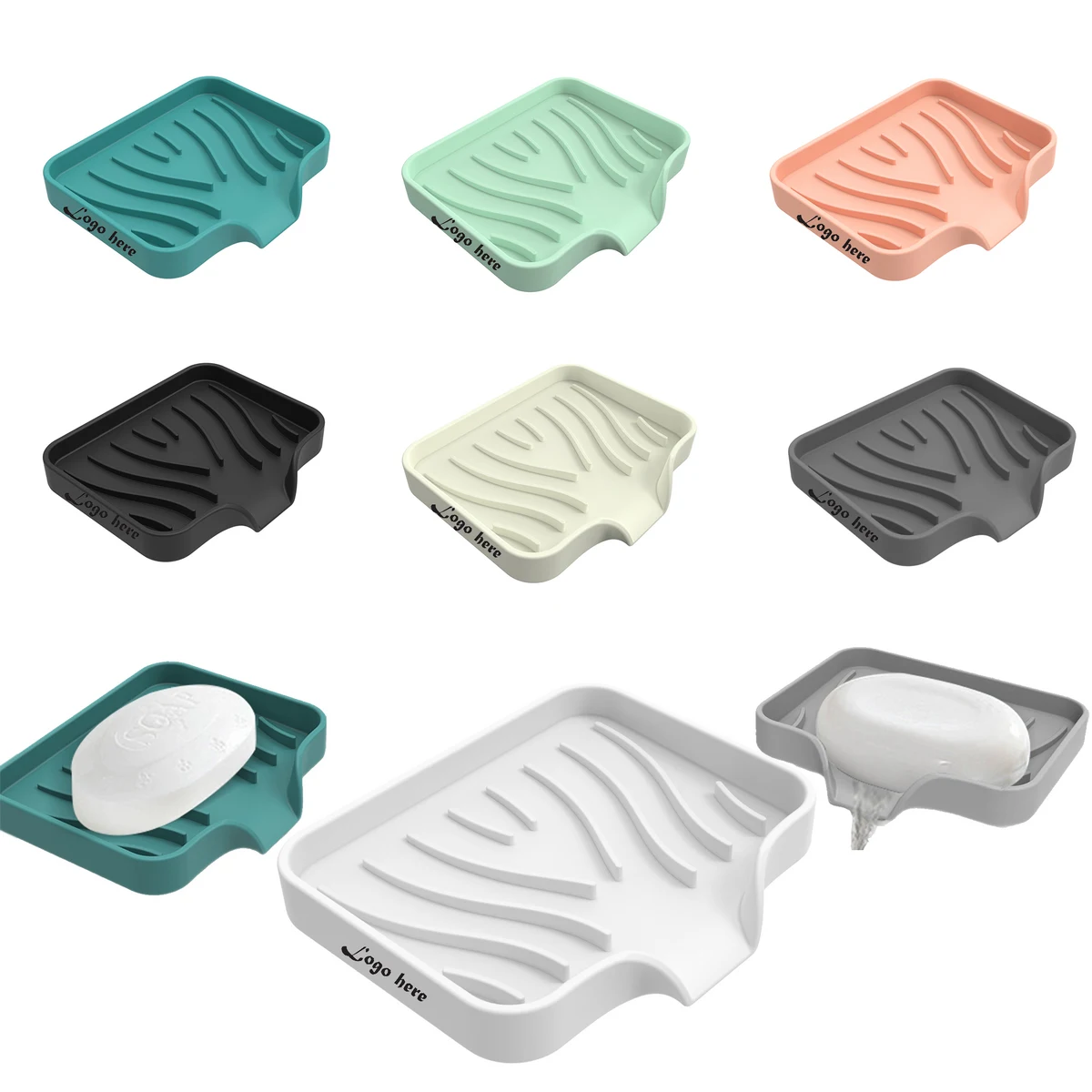Non-Slip Silicone Draining Soap Holder 1