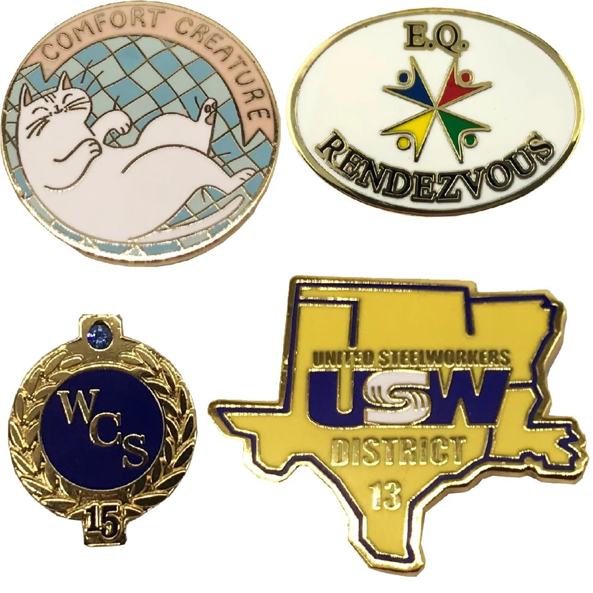 1" Hard Enamel Die Struck Lapel Pins 1