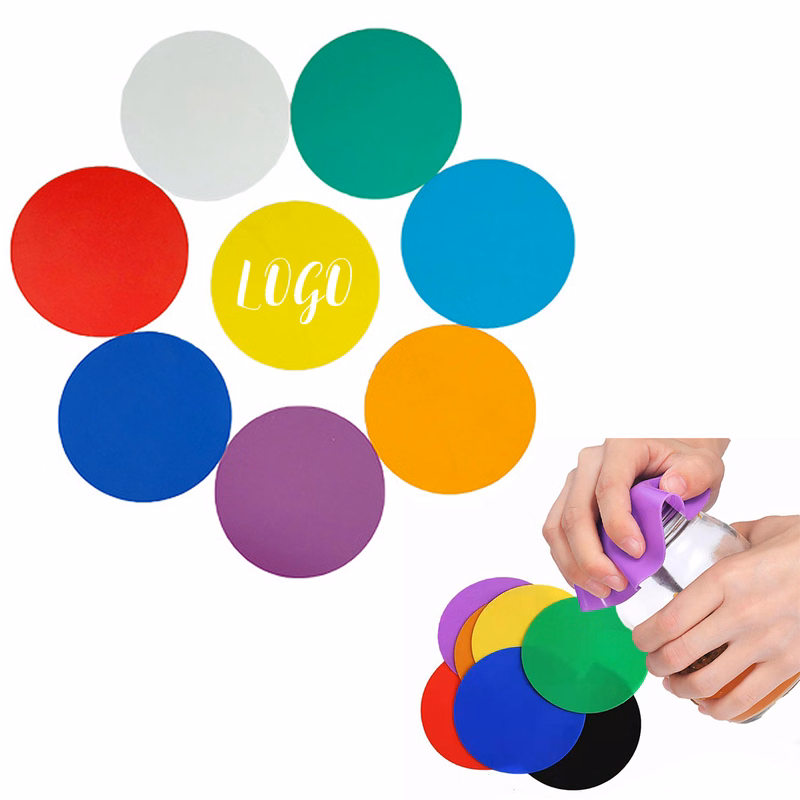 Solid Color Silicone Round Jar Opener Coaster