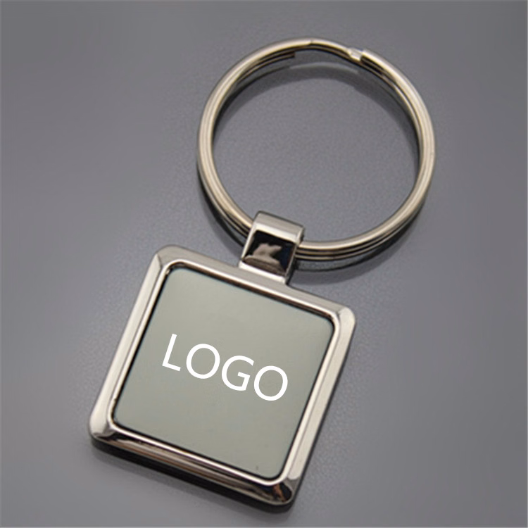 Square Zinc Alloy Key Chain