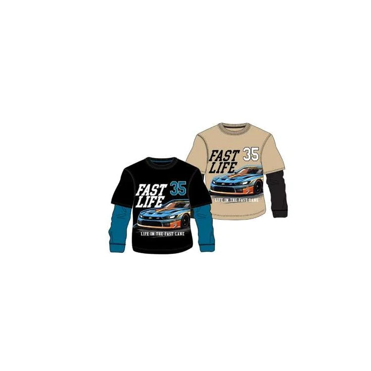 Boys' Double Sleeved T-Shirt Assorted 2-4 1