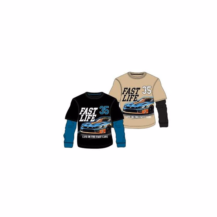 Boys' Double Sleeved T-Shirt Assorted 2-4