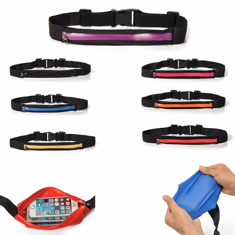 Running Belt Waist Pack Pouch with Adjustable Elastic Strap