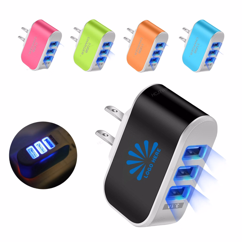 Plastic 3-Port Usb Charger Block MOQ100