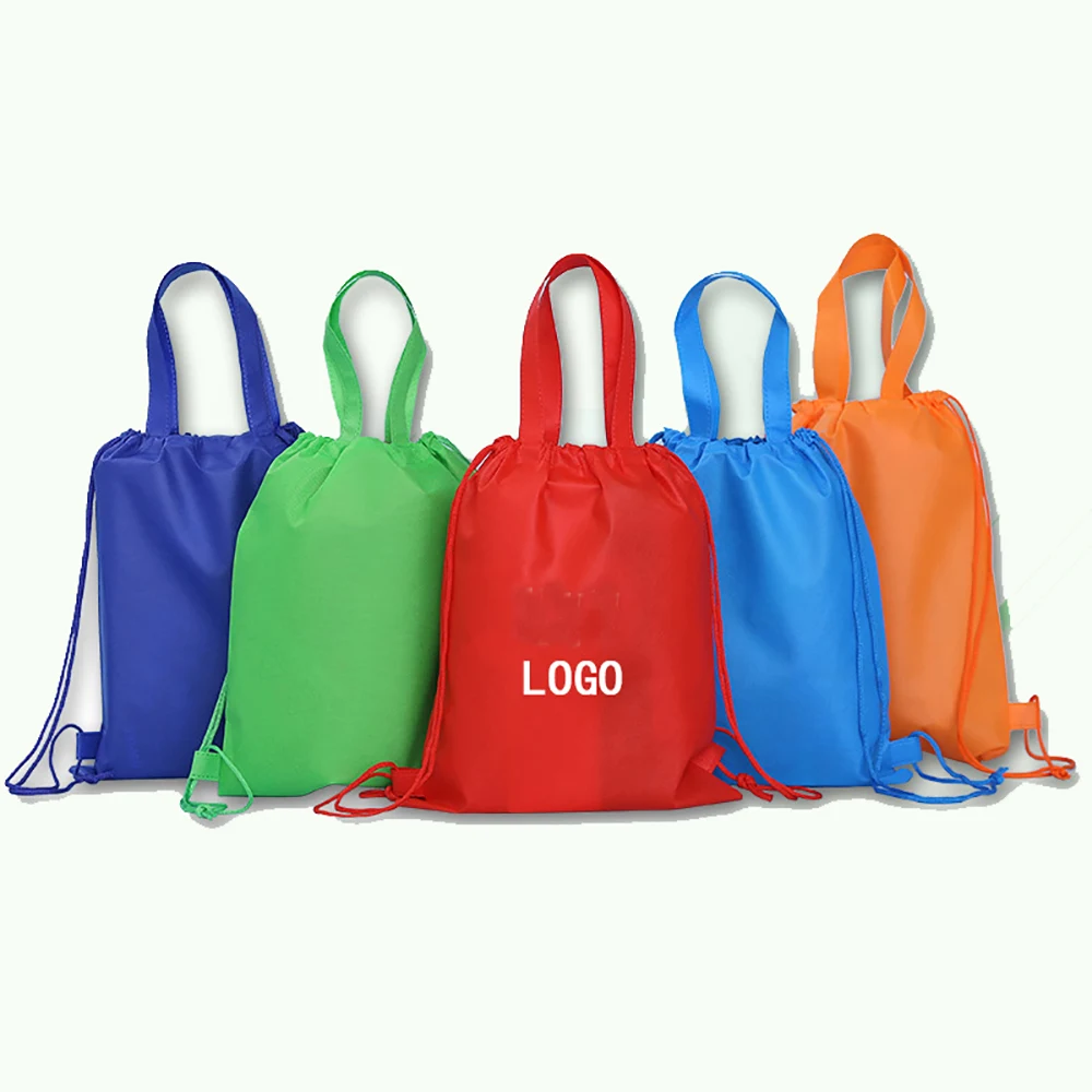 Non-woven Drawstring Backpack with Carrying Handle 1