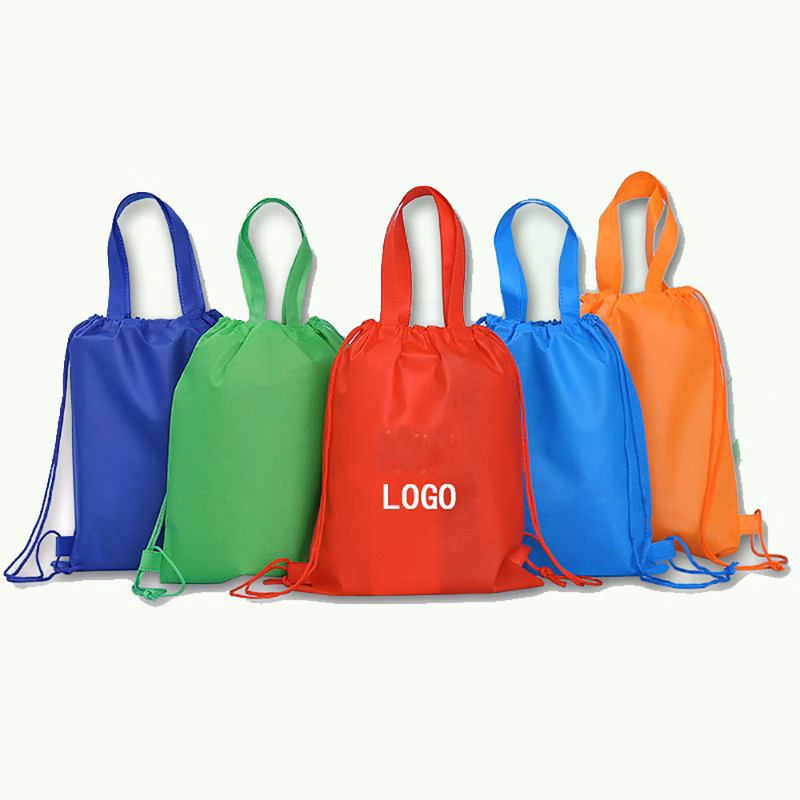 Non-woven Drawstring Backpack with Carrying Handle