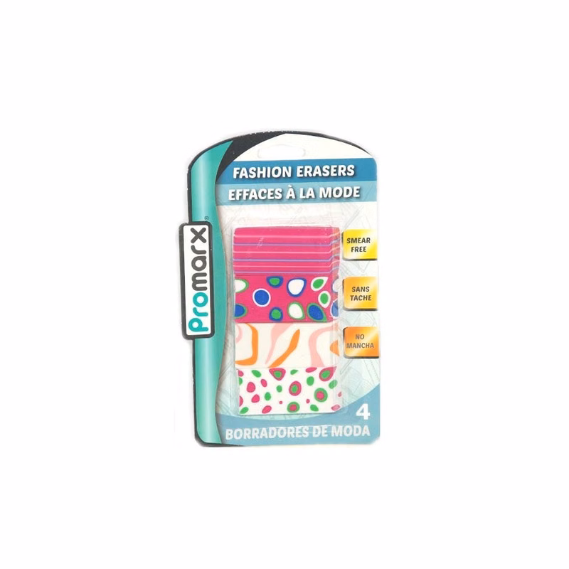 Block Erasers - 4 Pack Fashion Design