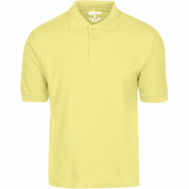 Men's Polo Shirts - Yellow Size Large