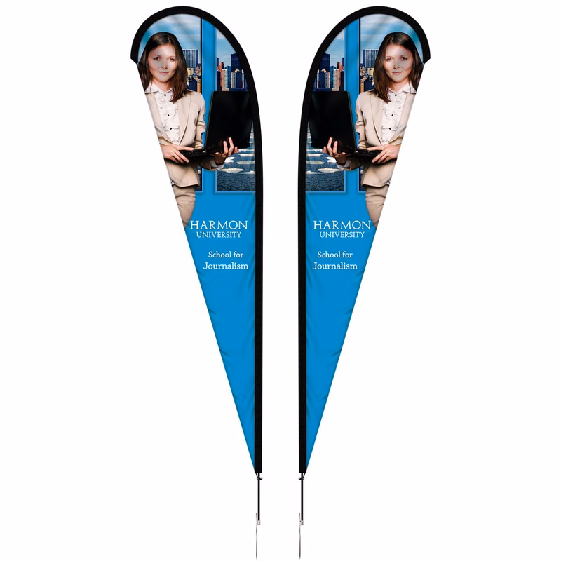 12' Double Sided Portable Teardrop Banner w/ Hardware Set