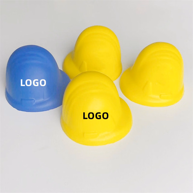 PU foam helmet stress ball slow rebound helmet vent squeeze toy