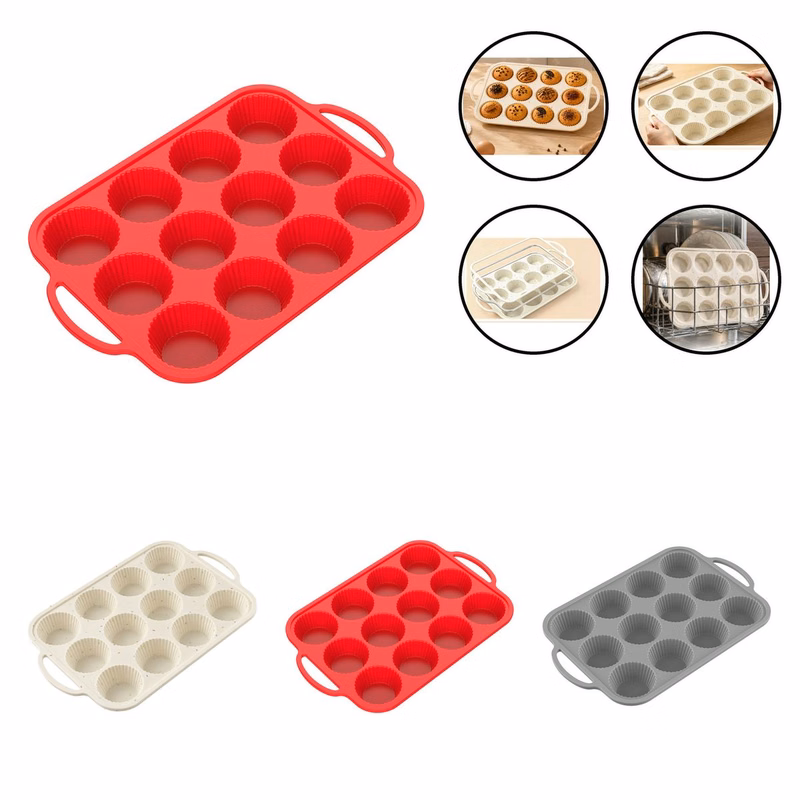 Twelve-Cavity Silicone Muffin Pan