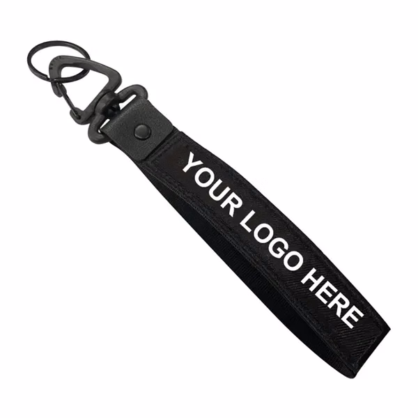Custom Embroidery Woven Luggage Tag Keychain — Travel Industry Giveaway