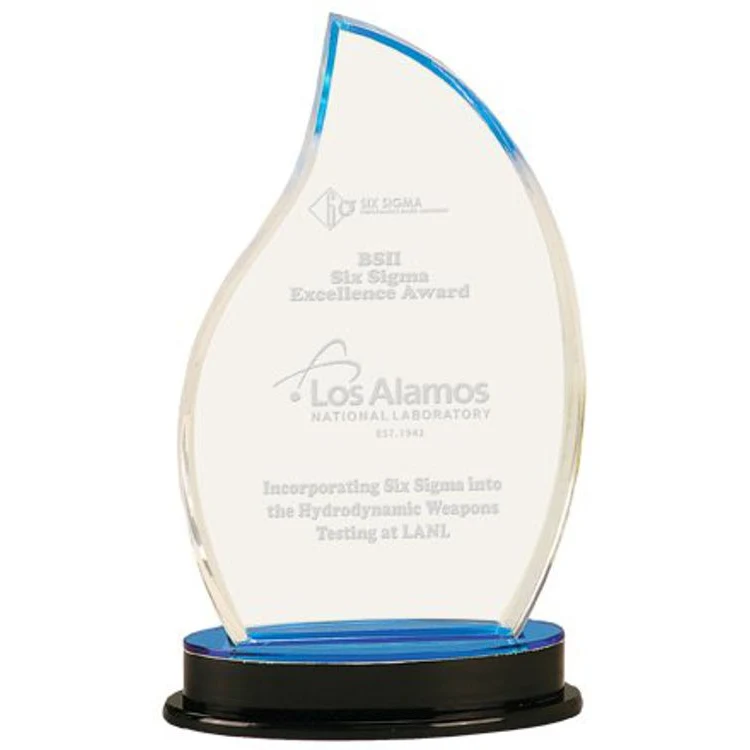 9.25" Blue Flame Impress Acrylic Award 1