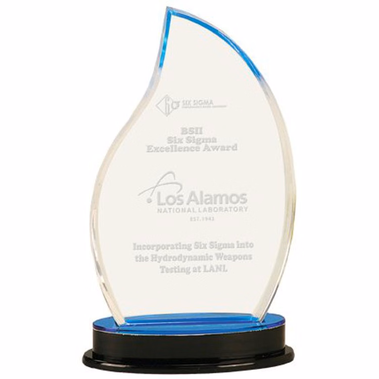 9.25" Blue Flame Impress Acrylic Award