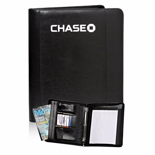 Deluxe Zippered 3-Ring Portfolio - 11.75" W x 13.75" H