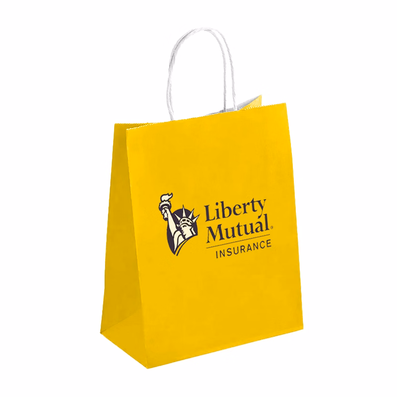 235g Card Paper bag with full color imprint on all sides (6.25*8*2.5")