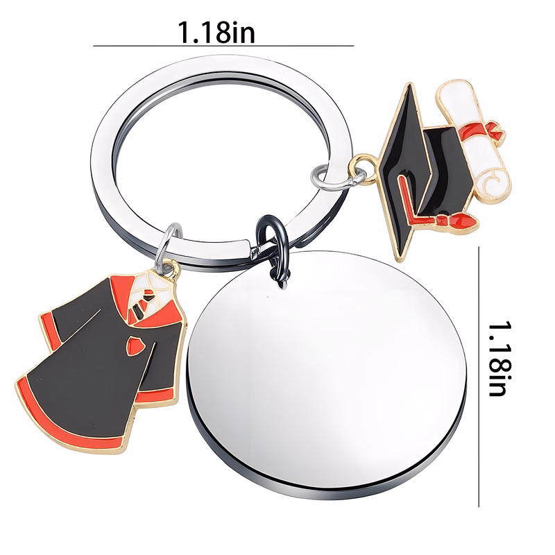Creative Customized Graduation Stainless Steel Keychain