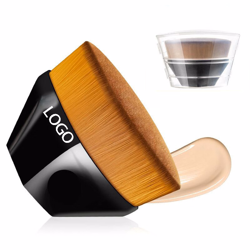 Portable Foundation Makeup Brush W/ Plastic Box