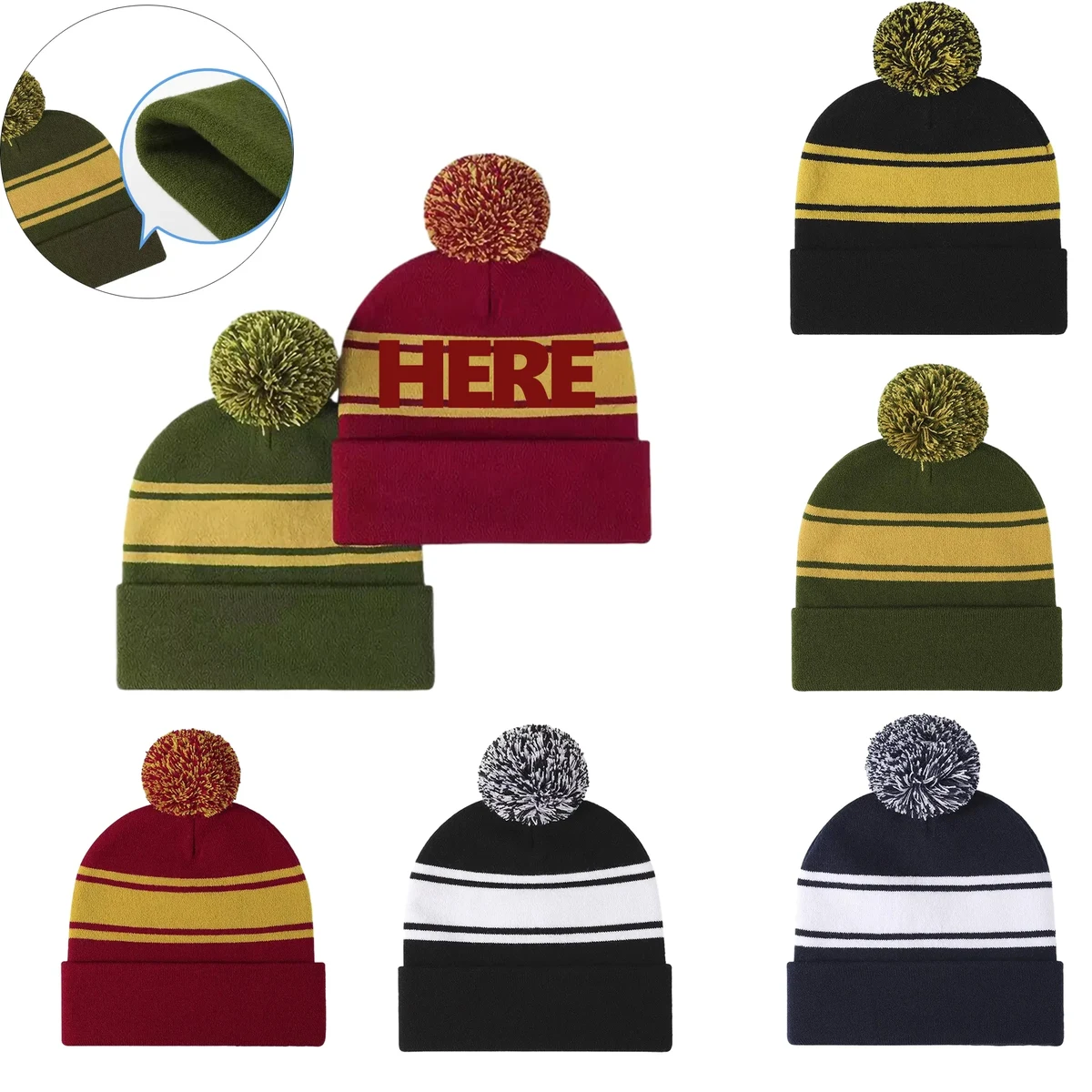 Jacquard Customize Acrylic Hat MOQ 100PCS 1