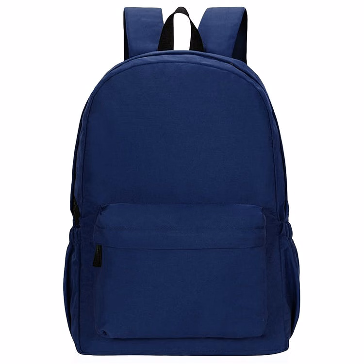 16" Classic Backpacks - Navy Blue Water Resistant