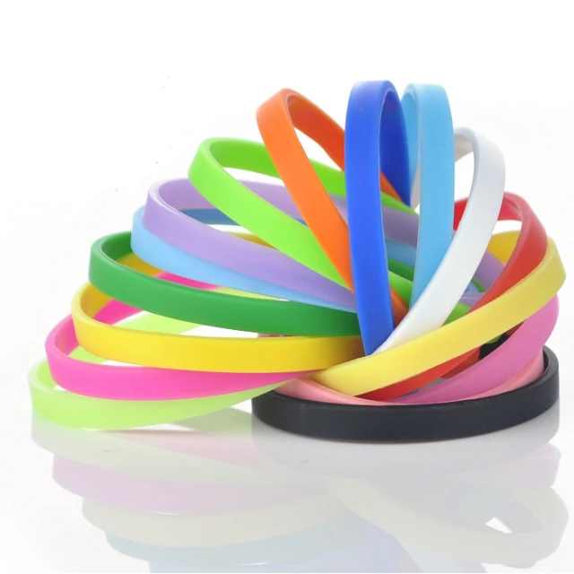 1/4 Inch Embossed Silicone Wristband 1
