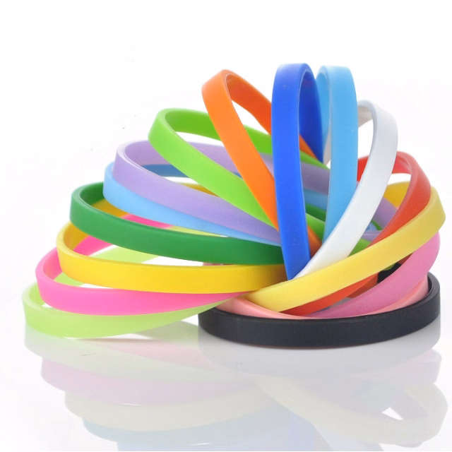 1/4 Inch Embossed Silicone Wristband