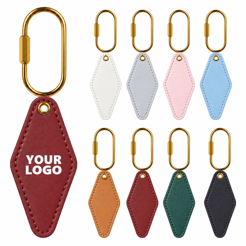 Diamond Leather Key Chain