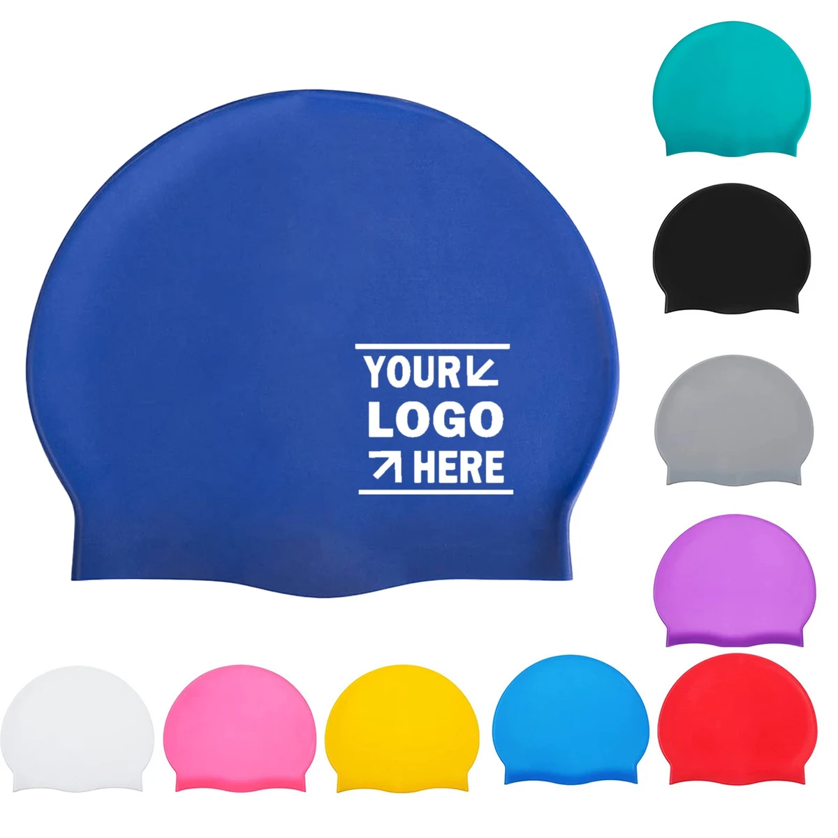 Promotional Unisex Non-Slip Silicone Swim Cap 1