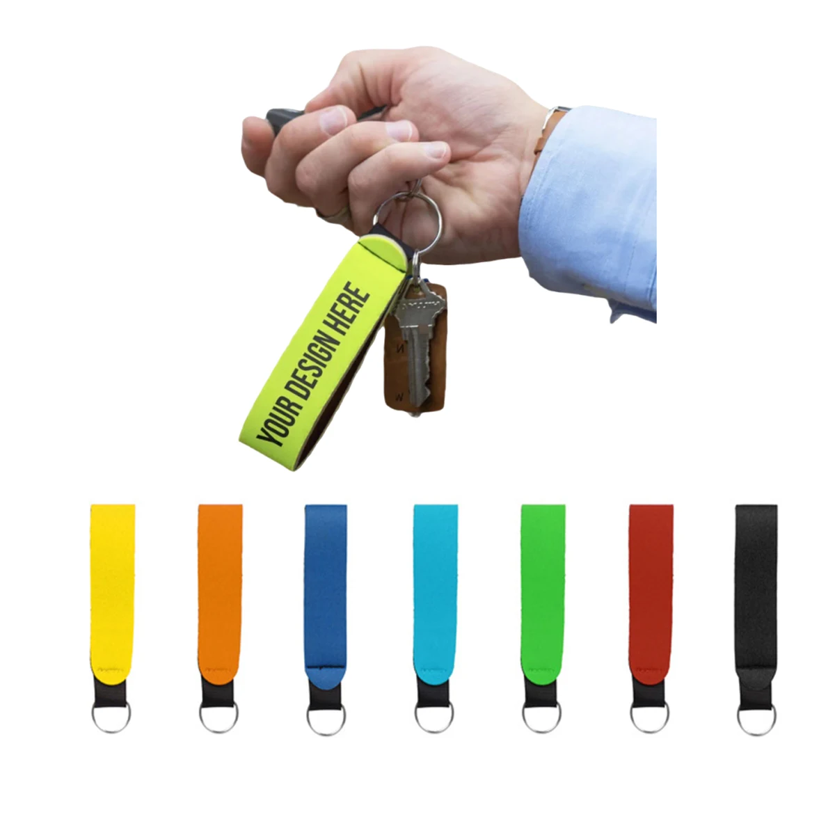 Color Pop Neoprene Key Ring 1