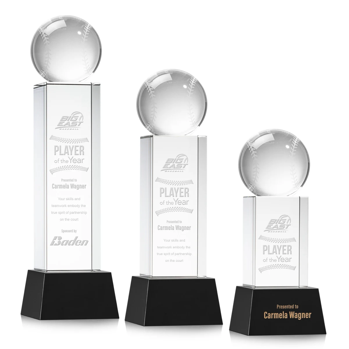 Baseball Award on Belcroft Base - Black 1
