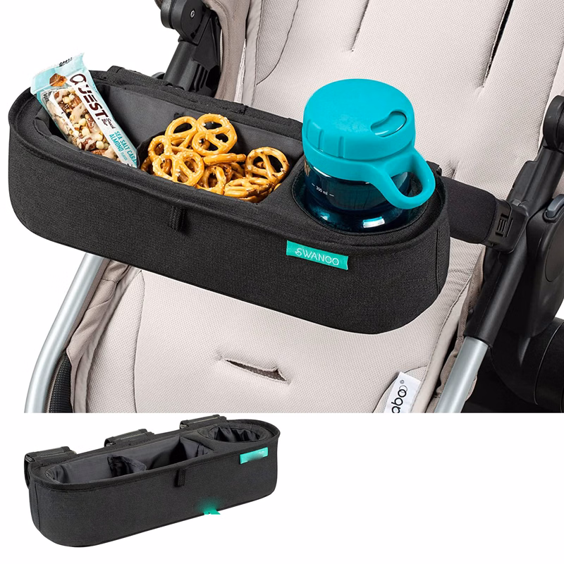 Universal Stroller Tray with Insulated Sippy Cup Holder