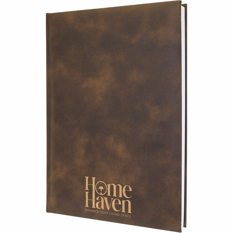 7" x 9" Rustic/Gold Leatherette Journal