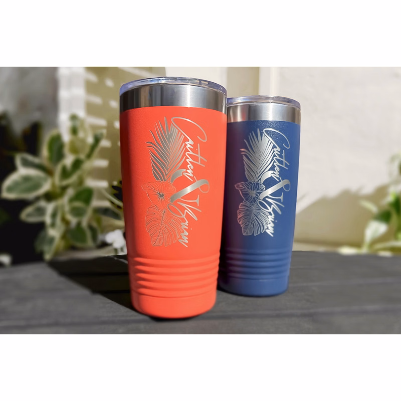 20 oz Leatherette Polar Camel Metal Tumbler
