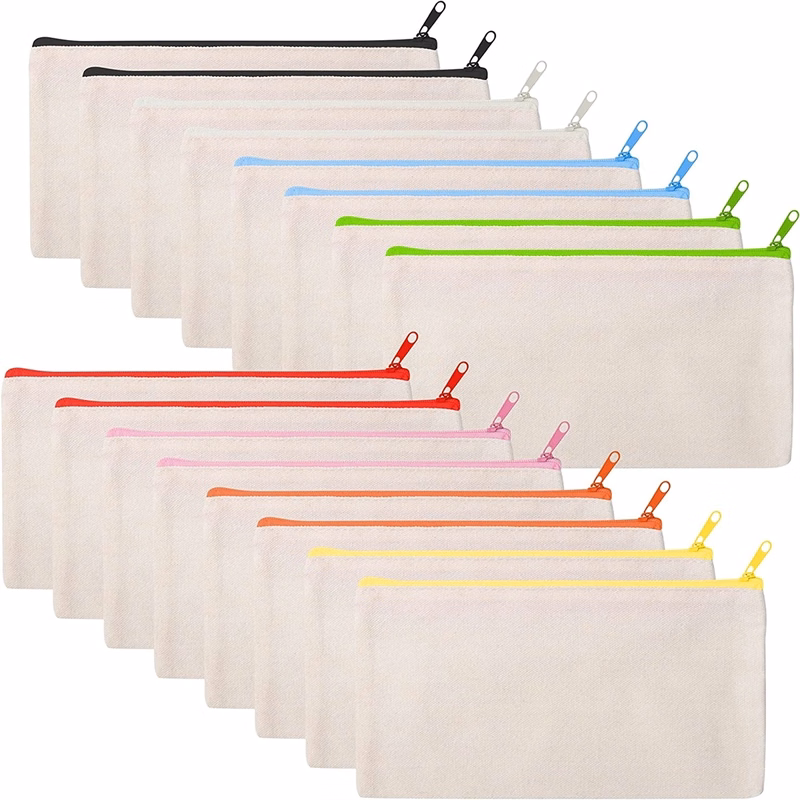 Canvas Colorful Zipper Bags