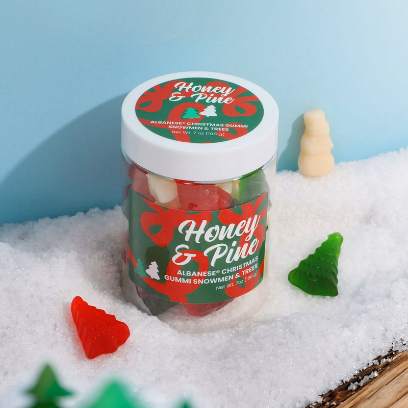 Albanese® Christmas Gummi Snowmen & Trees: Large Jar