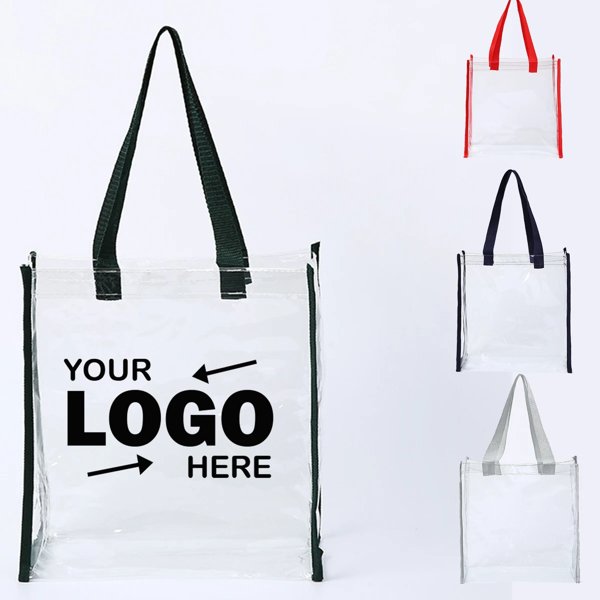 Durable Transparent PVC Handbag With Customizable Design For Shopping And Events 1