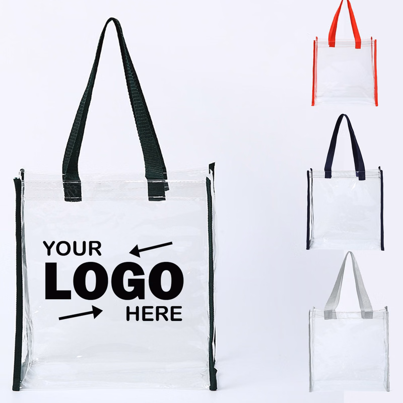 Durable Transparent PVC Handbag With Customizable Design For Shopping And Events