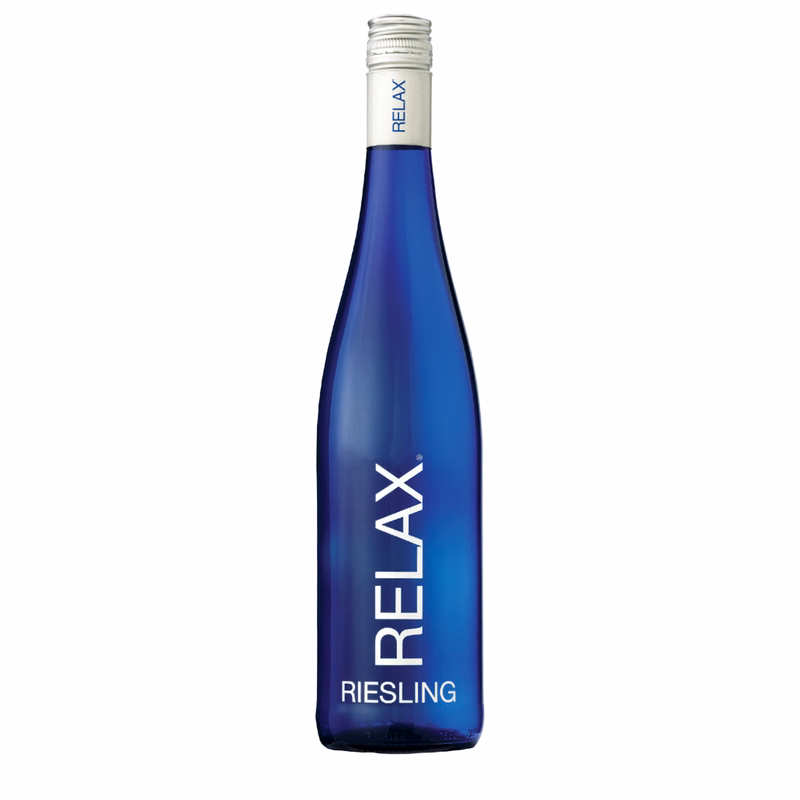 Etched Relax Riesling White Wine Bottle