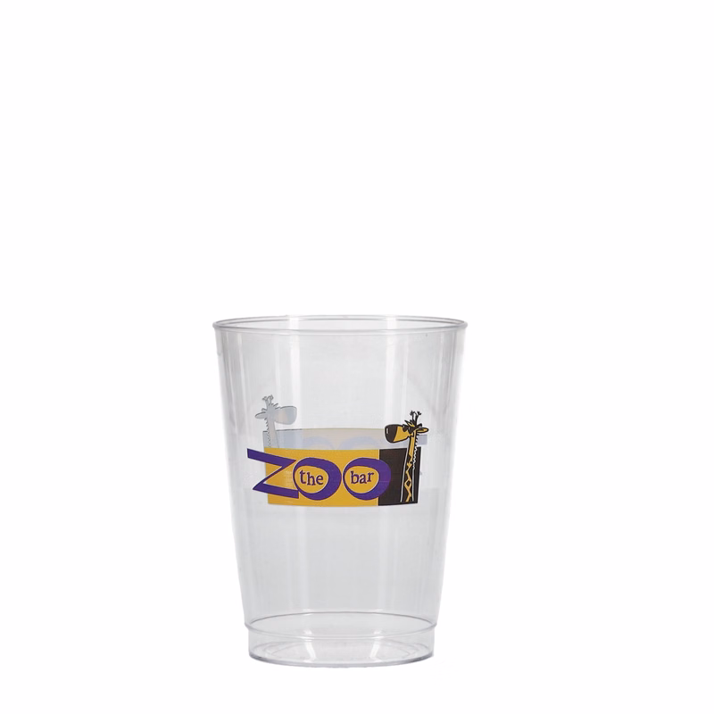 10 oz Hard Plastic Smooth Cup Clear Digital Print