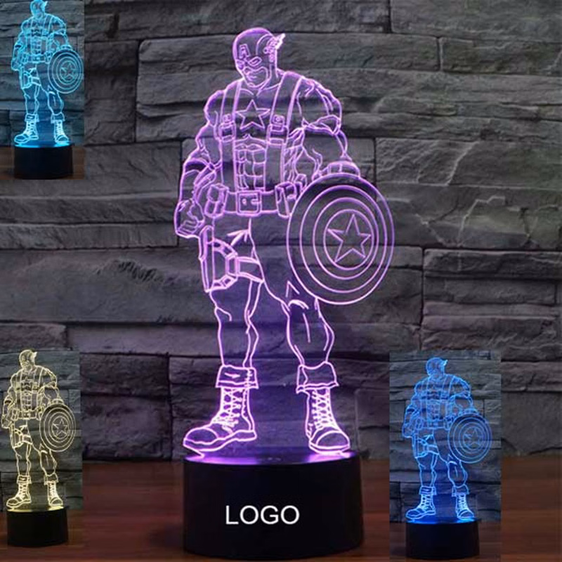 Captain America shield 3D night light