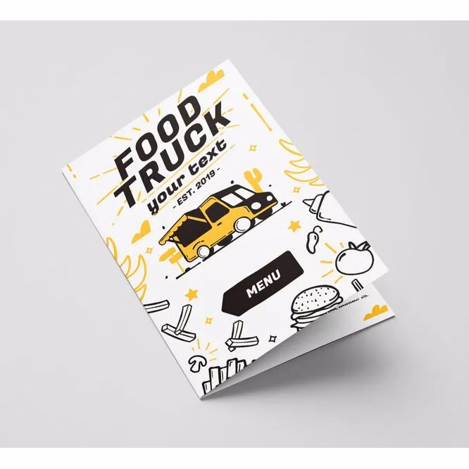 Folded Take-Out Menus - 8.5" x 11"