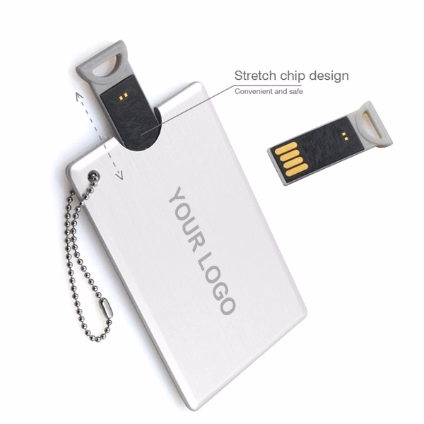 Pull Out Metal USB Business Card