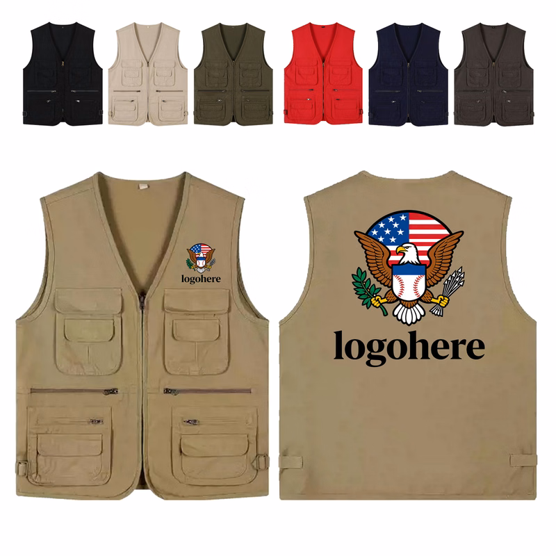 100% Cotton Cargo Vest