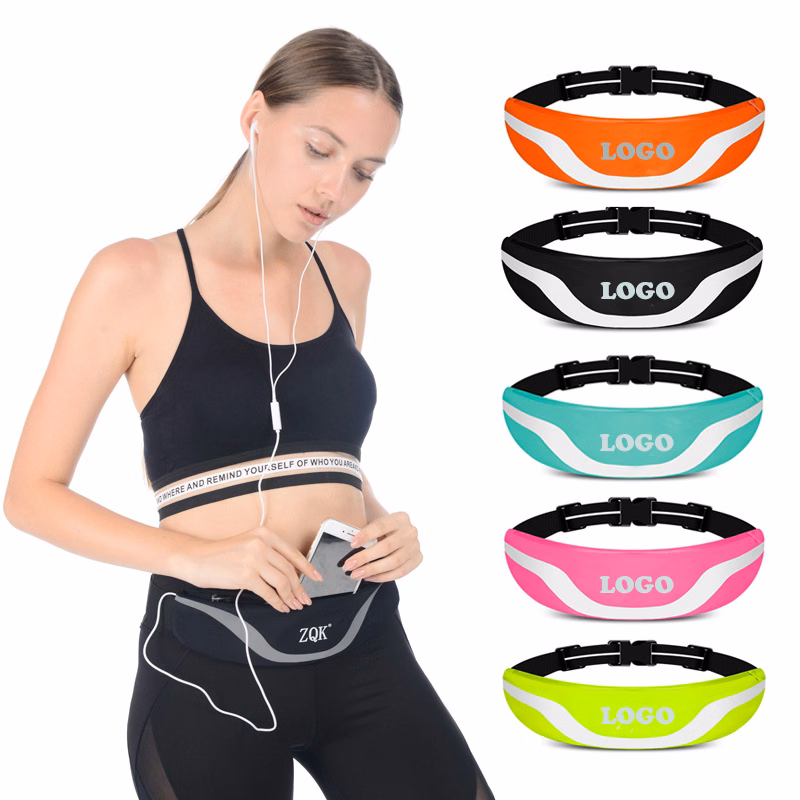 Waterproof Neoprene Outdoor Sports Running Waist Bag w/Seflective Stripes